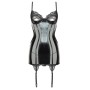 CAMISA DE NOITE E TANGA MARILYN PRETA BEAUTY NIGHT FASHION