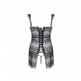 BEAUTY NIGHT FASHION ALENA CORSET AND THONG BLACK