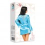 BEAUTY NIGHT FASHION SHERIE PEIGNOIR AND THONG TURQUOISE