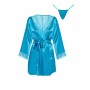 BEAUTY NIGHT FASHION SHERIE PEIGNOIR AND THONG TURQUOISE