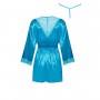 BEAUTY NIGHT FASHION SHERIE PEIGNOIR AND THONG TURQUOISE