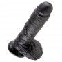 Image: KING COCK 8” REALISTIC DILDO WITH BALLS BLACK on Prazer24 Sex Shop Online
