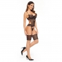 BEAUTY NIGHT FASHION GOLDIE CORSET AND THONG BLACK