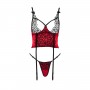 BEAUTY NIGHT FASHION OLENA CORSET AND THONG RED