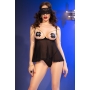 ENSEMBLE DE NUIT CR-4715 NOIR CHILIROSE