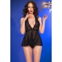 CHEMISE DE NUIT ET STRING CR-4720 NOIR CHILIROSE