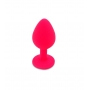 PLUG ANAL DE SILICONA CON JOYA ROSA CANDY LUST