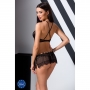 PASSION YONA CHEMISE AND THONG BLACK 