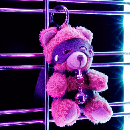 ANNEAU PORTE-CLEFS EN FORME D'OURS CRUSHITO AVEC CLOCHE CRUSHIOUS