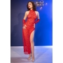ROBE EN DENTELLE ET STRING CR-4853 ROUGE CHILIROSE