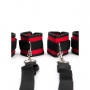 CONJUNTO DE RESTRICCIONES PARA CAMA ARGUS FETISH NEGRO E ROJO ARGUS TOYS