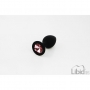 PLUG ANAL DE SILICONA PEQUEÑO CON JOYA NEGRO CANDY LUST