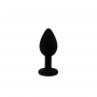 CANDY LUST SMALL SILICONE ANAL PLUG WITH BLACK JEWEL