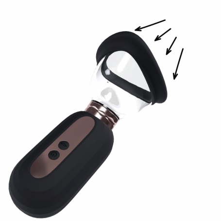 PUMPED DAZZLING RECHARGEABLE VULVA AND BREAST PUMP BLACK