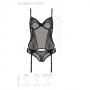 CORSET ET STRING SELAGINELLA NOIR ECO COLLECTION PASSION