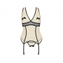 CORSÉ Y TANGA VIENA BEIGE TALLA QUEEN PASSION