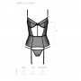 CORSET ET STRING VARELLA NOIR ECO PASSION