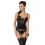 CORSET ET STRING TONYA NOIR PASSION