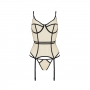 CORSET ET STRING SERARA BEIGE PASSION