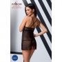 PASSION DEVIL COLLECTION QUENTRIS CHEMISE AND THONG BLACK