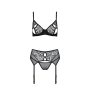 PASSION ECO COLLECTION PRIMULA 3 PIECE SET WITH OPEN BRA BLACK