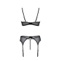 PASSION ECO COLLECTION PRIMULA 3 PIECE SET WITH OPEN BRA BLACK