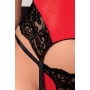 PASSION POLINA CORSET AND THONG RED