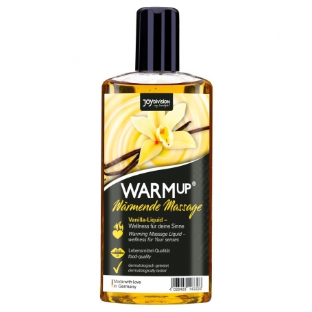 ÓLEO DE MASSAGEM BEIJÁVEL WARMUP BAUNILHA 150 ML JOYDIVISION