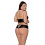 ENSEMBLE 2 PIÈCES NANCY BIKINI NOIR TAILLE REINE PASSION