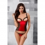 CORSET ET STRING MIDORI ROUGE DEVIL COLLECTION PASSION