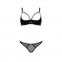 PASSION DEVIL COLLECTION MARINA SET 2 PIECE WITH OPEN BRA BLACK