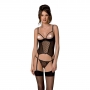 PASSION DEVIL COLLECTION MARINA CORSET AND THONG BLACK