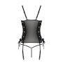 CORSET ET STRING MALWIA NOIR PASSION