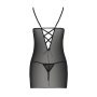 PASSION LOVELIA CHEMISE AND THONG BLACK