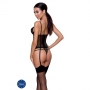 CORSÉ Y TANGA KYOUKA PRETO DEVIL COLLECTION PASSION