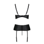 PASSION JANNIES CORSET AND THONG BLACK 