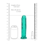 REALROCK STRAIGHT REALISTIC DILDO WITH SUCTION CUP 7 /18 CM GREEN