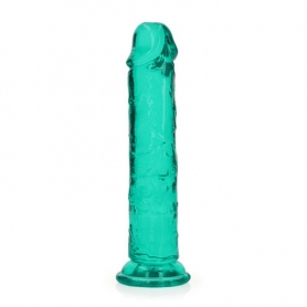 REALROCK STRAIGHT REALISTIC DILDO WITH SUCTION CUP 7 /18 CM GREEN