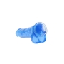 DILDO REALISTA COM TESTÍCULOS CRYSTAL CLEAR 10 /25.4 CM AZUL REALROCK