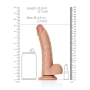 DILDO REALISTA COM TESTÍCULOS CURVED 8 /20.5 CM REALROCK