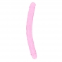 DILDO DUPLO CRYSTAL CLEAR 13 /34 CM ROSA REALROCK