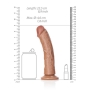 DILDO CURVED REALISTIC 8 /20.5 CM REALROCK