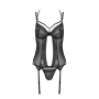 PASSION ECO COLLECTION DROSERA CORSET AND THONG BLACK