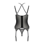 CORSÉ Y TANGA DROSERA NEGRO ECO COLLECTION PASSION