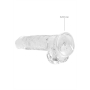 GODE RÉALISTE AVEC TESTICULES CRYSTAL CLEAR 8 /21CM REALROCK