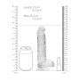 GODE RÉALISTE AVEC TESTICULES CRYSTAL CLEAR 8 /21CM REALROCK
