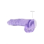 GODE RÉALISTE AVEC TESTICULES CRYSTAL CLEAR 9 /23 CM REALROCK