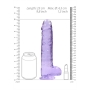 GODE RÉALISTE AVEC TESTICULES CRYSTAL CLEAR 9 /23 CM REALROCK