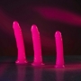 REALROCK SLIM REALISTIC DILDO WITH SUCTION CUP GLOW IN THE DARK 8 /20 CM PINK