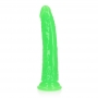 REALROCK SLIM REALISTIC DILDO WITH SUCTION CUP GLOW IN THE DARK 8'' /20 CM
